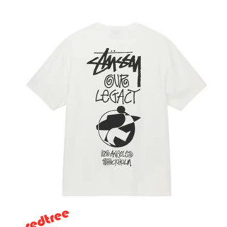 Stussy เสื้อยืดคู่รัก แขนสั้น โอเวอร์ไซซ์ สําหรับทุกเพศ