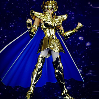 Cs โมเดลฟิกเกอร์ Saint Seiya Myth Cloth EX Leo/Lion Aiolia 24K พร้อมหัวฟิกเกอร์ สีทอง