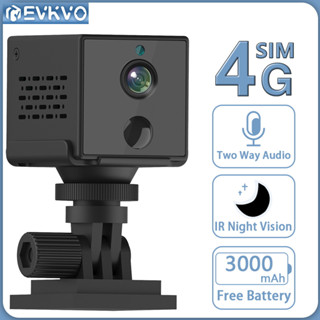 Evkvo 2K 4MP 4G ซิมการ์ด Mini Wifi IP กล้องในตัว PIR ตรวจจับการเคลื่อนไหว เสียงสองทาง มอนิเตอร์เด็กในร่ม PTZ กล้องรักษาความปลอดภัยในบ้าน