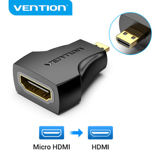 Vention อะแดปเตอร์เชื่อมต่อ HDMI Micro HDMI ตัวผู้ เป็น HDMI ตัวเมีย 3D 4K 30HZ สําหรับแล็ปท็อป HDTV