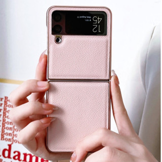 เคสโทรศัพท์มือถือหนังวัวแท้ ฝาพับ บางพิเศษ ไฮเอนด์ สําหรับ Samsung zflip5 flip4 w23filp zfilp3