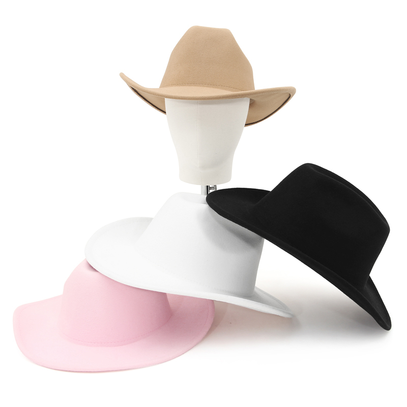 หมวก Fedora หมวกคาวบอย ผ้าวูล แฟชั่นสําหรับผู้ชาย และผู้หญิง