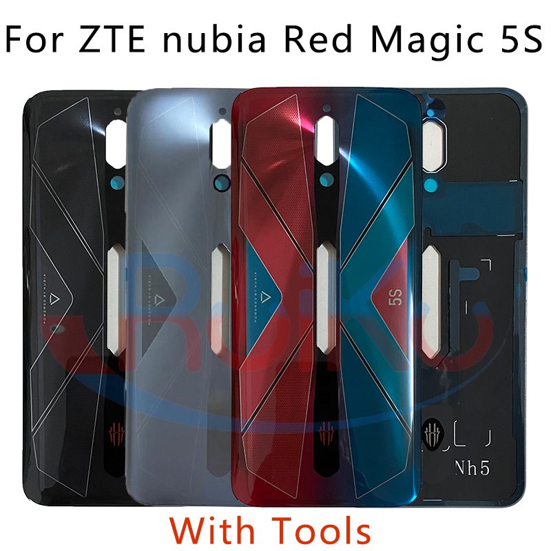 6.65 "สําหรับ ZTE Nubia Red Magic 5S 5G ปกหลังด้านหลังประตูสําหรับ ZTE Nubia Red Magic 5G 5S แบตเตอรี่เปลี่ยน
