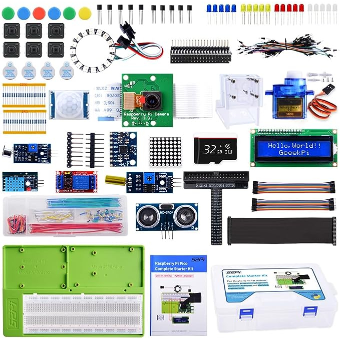 52Pi Complete Starter Kit สําหรับ Raspberry Pi 4B, Python C Java Scratch Code, พร้อมสอน 100-Page, 16