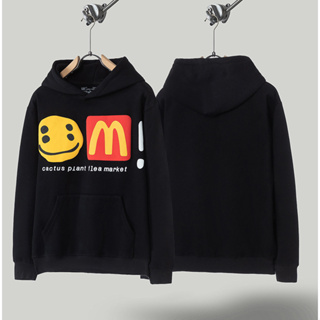 เสื้อกันหนาว มีฮู้ด ผ้าฟลีซ พิมพ์ลาย McDonalds สไตล์สตรีท