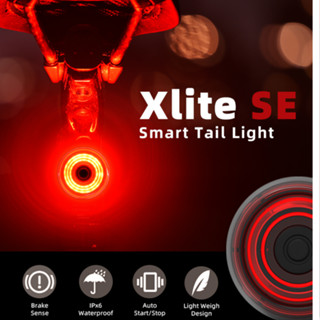 Enfitnix Xlite SE ไฟท้ายจักรยาน IPX6 กันน้ํา USB Type-C ไฟท้ายจักรยานเสือภูเขา แบบชาร์จไฟได้