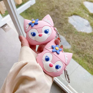 เคสหูฟัง กันลื่น กันน้ํา ลายการ์ตูนน่ารัก พร้อมสายโซ่คล้อง สําหรับ AirPods 1 2 Pro Pro 2 3