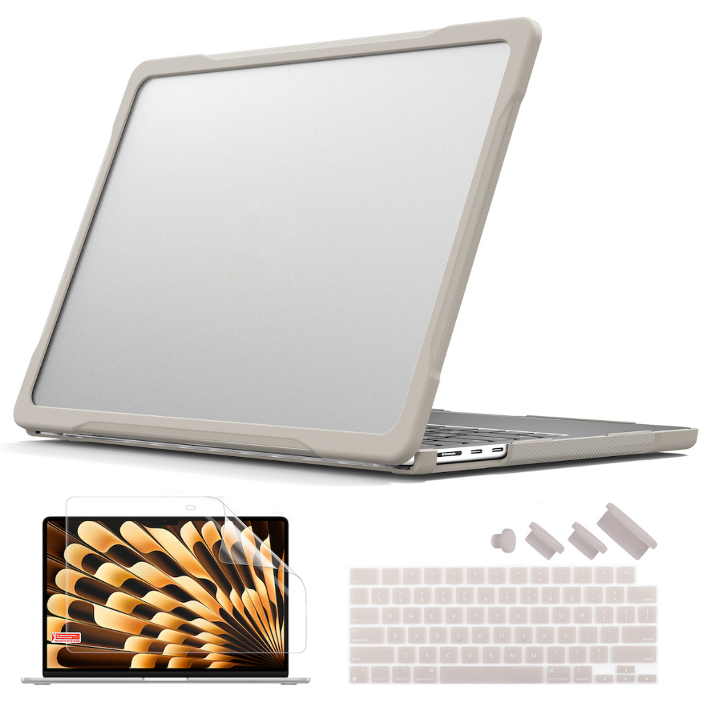 กันกระแทก Anti-Scratch Anti-Fingerprint Ultimate สําหรับ MacBook M4 Air Pro 13 14 15 16 A3240 A3112 A3403 A3113 A3114 A3241 A2992 A3401 Matte คาร์บอนไฟเบอร์ขอบฝาครอบ