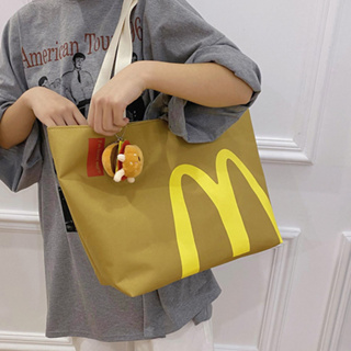 Mcdonalds กระเป๋าเป้สะพายหลัง กระเป๋านักเรียน ความจุขนาดใหญ่ วัสดุไนล่อน สําหรับพนักงานออฟฟิศ