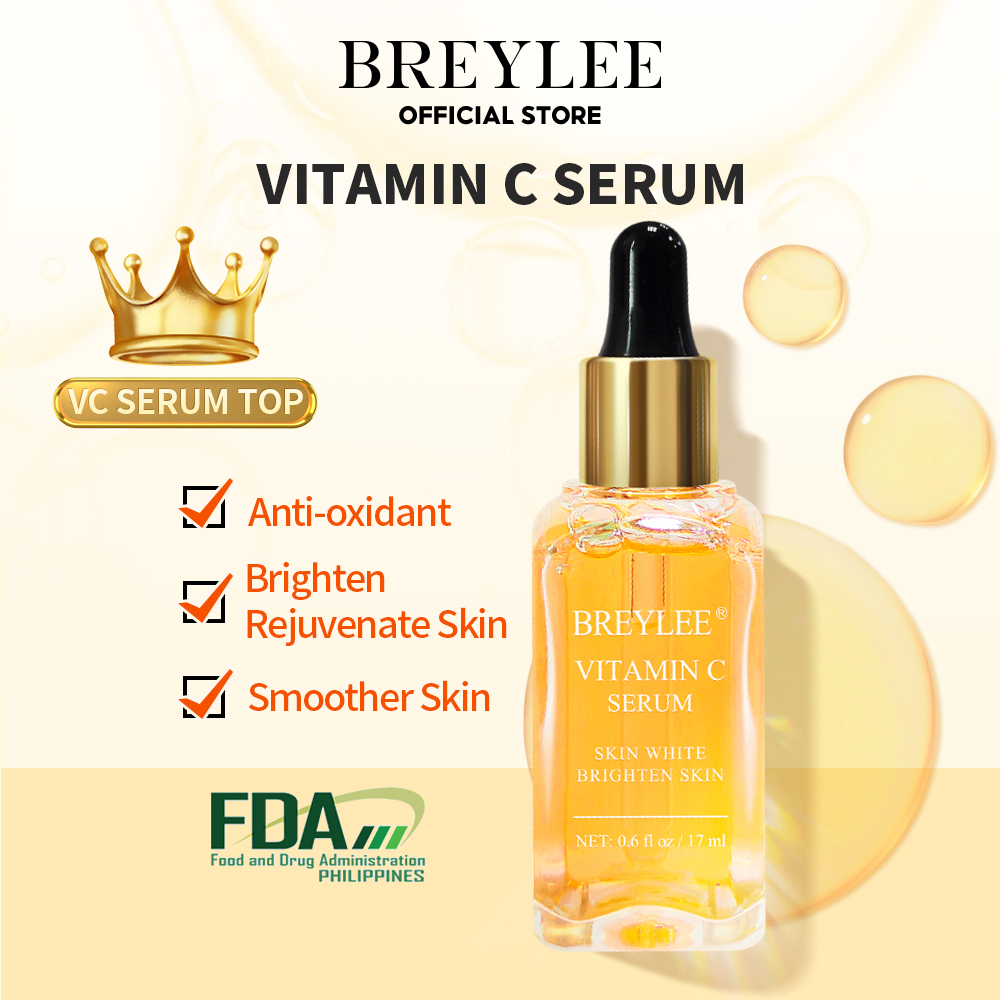 BREYLEE เซรั่มผิวขาว เซรั่ม ไวท์เทนนิ่ง ลดจุดด่างดำ เซรั่มหน้าใส เพื่อผิวกระจ่างใส หน้าขาว ลดกระและจุดด่างดํา ปริมาณ สกินแคร์ 17 มล whitening serum Vit C 17ml
