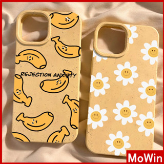 Mowin - เข้ากันได้สำหรับ เคสไอโฟน เคสไอโฟน11 เคส iphone 11 เป็นมิตรกับสิ่งแวดล้อม Degradable Case สีเหลืองอ่อนกันกระแทกป้องกันเค้กกล้วยน่ารักเข้ากันได้กับ iPhone 14 13 Pro max 12 Pro Max 11 XS XR 7Plus 8Plus