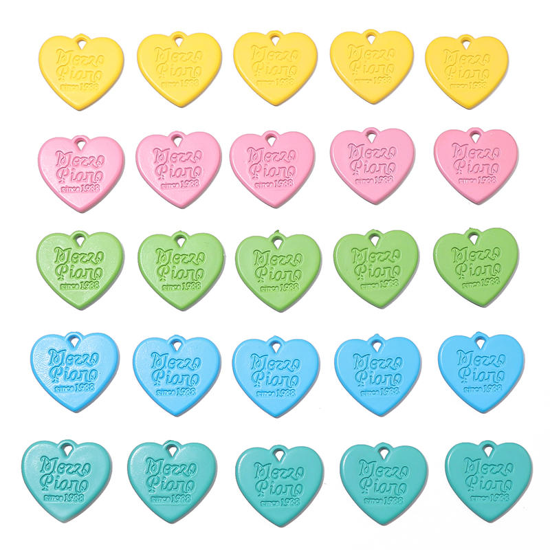 [23X21 มม.] จี้ป้ายแท็กพลาสติกอะคริลิค รูปหัวใจ ภาษาอังกฤษ แฮนด์เมด DIY สําหรับทําเครื่องประดับ - รูปที่ 6