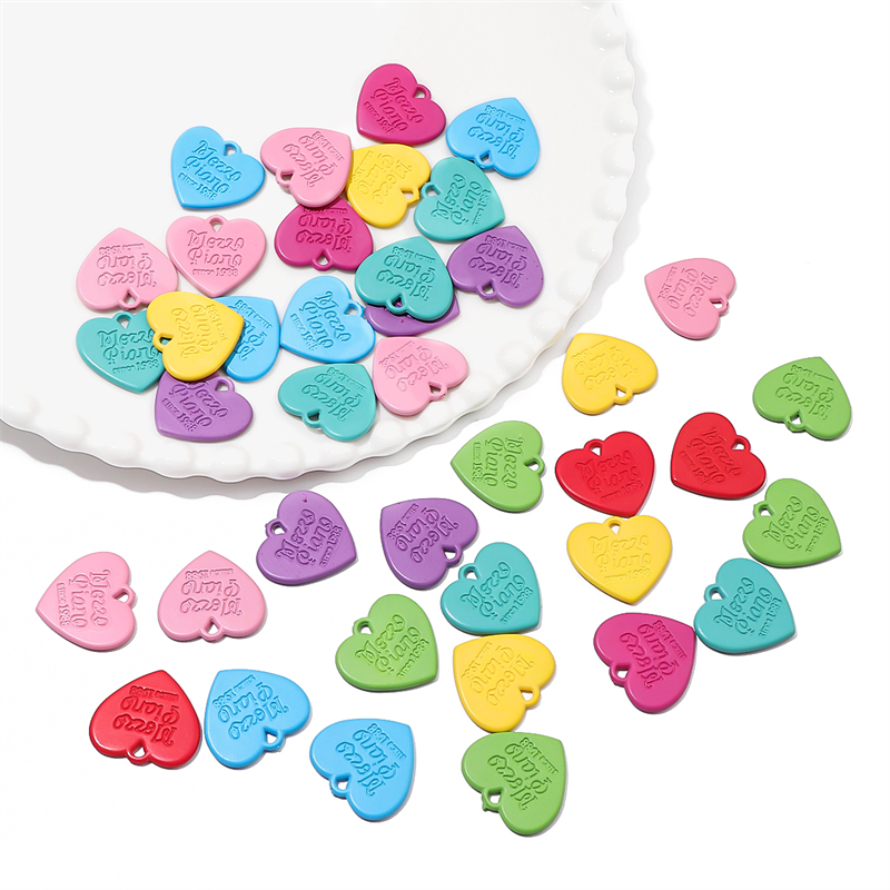 [23X21 มม.] จี้ป้ายแท็กพลาสติกอะคริลิค รูปหัวใจ ภาษาอังกฤษ แฮนด์เมด DIY สําหรับทําเครื่องประดับ - รูปที่ 7
