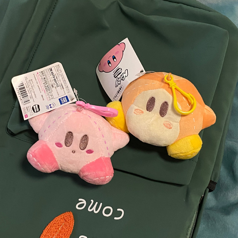 10 ซม. Kawaii Kirby ของเล่นตุ๊กตาการ์ตูนกระเป๋านักเรียนจี้ Key Chains Kawaii Star Kirby Waddle Dee ตุ๊กตาเด็กวันเกิดคริสต์มาสของขวัญ