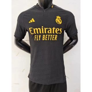 เสื้อกีฬาแขนสั้น ลายทีม Royal Madrid Second Away Player Edition 2023 202 ชุดเหย้า สําหรับผู้ชาย