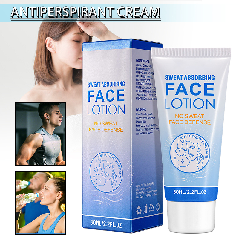 โลชั่นบํารุงผิวหน้าดูดซับเหงื่อ Antiperspirant for Face หน้าผาก Scalp Anti Sweat ครีมระงับเหงื่อบนใบหน้า อ่อนโยน