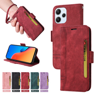 เคสโทรศัพท์มือถือหนัง PU ฝาพับ พร้อมช่องใส่บัตร ขาตั้งวาง สําหรับ Xiaomi Poco F5 Pro X5 Pro C55 Redmi 12C 11A 12 4G K60 Pro Note 12 5G Note 12S 4G Note 11S Note 11 Pro