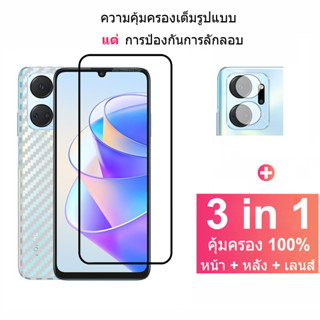 Honor X7a ฟิล์มกระจกนิรภัยกันรอยหน้าจอ และเลนส์กล้อง คาร์บอนไฟเบอร์ คุณภาพสูง สําหรับ Honor X7a Pro X9a X8a X7a X6 4G 5G