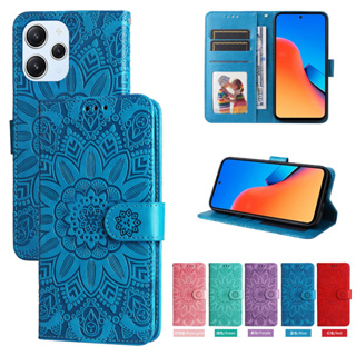 เคสโทรศัพท์มือถือหนัง ฝาพับ พร้อมช่องใส่บัตร สีดํา แดง สําหรับ Xiaomi Poco F5 Pro X5 Pro C55 Redmi 12C 11A 12 4G K60 Pro Note 12 Pro Plus 5G Note 12S 4G