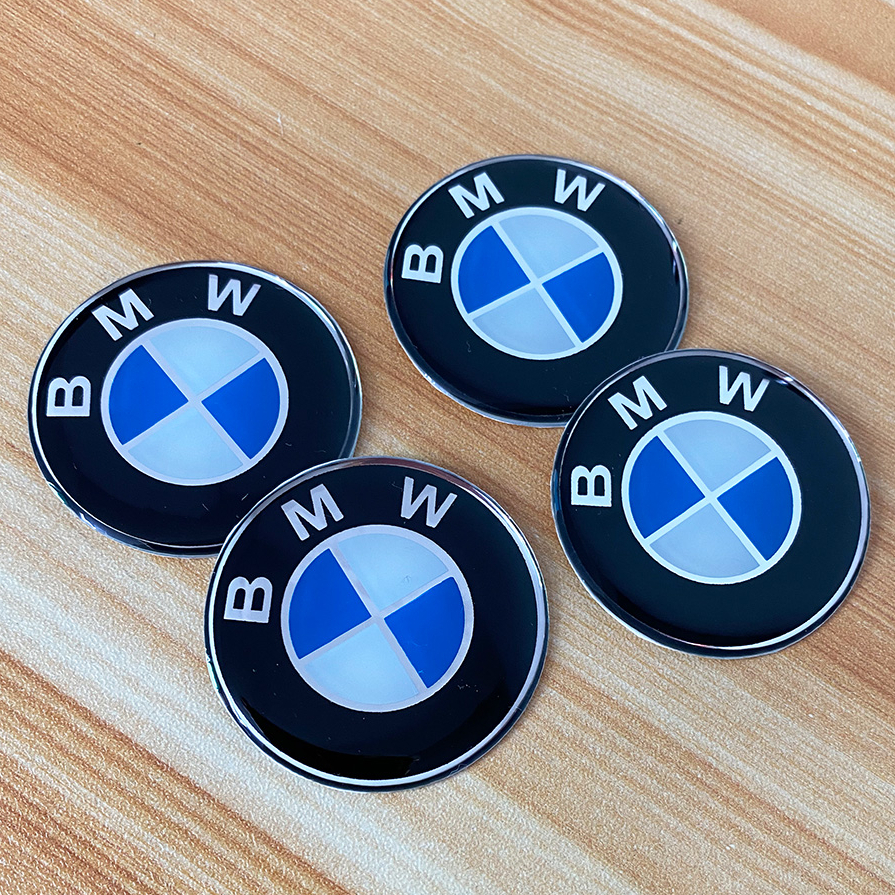 *** (4 ชิ้น) ป้ายเรซิ่นอีพ็อกซี่ 3 มิติ โลโก้ บีเอ็มดับเบิลยู ฮับ ฝาครอบกลาง ป้ายพวงมาลัย