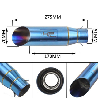 ท่อไอเสียรถจักรยานยนต์ สเตนเลส 51 มม. พร้อมตาข่าย DB Killer สําหรับ ER6N MT07 CBR1000RR S1000RR