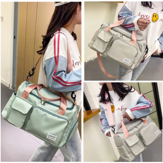 [พร้อมส่งในไทย]กระเป๋าฟิตเนส ยืนฟรีถุงเก็บรองเท้า กระเป๋าเดินทาง เหมาะสำหรับการเดินทางและการเล่นกีฬา