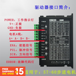 ⭐⭐⭐H2md สเต็ปมอเตอร์ไดรเวอร์เทอร์มินัล เครื่องเลเซอร์ เครื่องหมาย 57 86 สเต็ปมอเตอร์ควบคุม