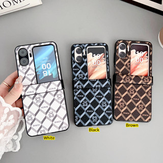 3in1 เคสโทรศัพท์มือถือแบบแข็ง บางมาก ปิดด้านหลัง ลายผิวหนัง สําหรับ OPPO FIND N2 FLIP