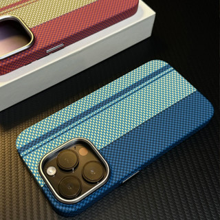 【Carbon fiber texture/Ultra-thin/Hard case/Blue】เคส compatible for iPhone 12 13 14 pro max case