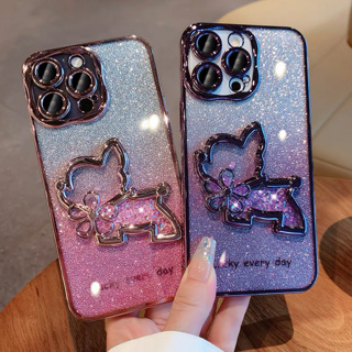 【Cute Dog/Soft case/Pink】เคส compatible for iPhone 11 12 13 14 pro max case