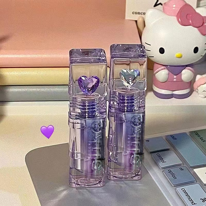 โรแมนติกบัลเล่ต์ลิปสติกสีชมพูหลอดสี่เหลี่ยมเล็กๆกํามะหยี่เคลือบน้ําหลักฐานยาวนานลิปกลอส
