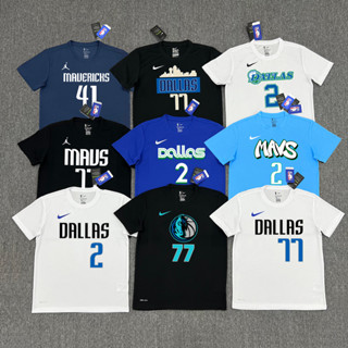 เสื้อยืดแขนสั้น ผ้าเรยอน ให้ความอบอุ่น แห้งเร็ว ขนาดใหญ่ ลาย NBA Mavericks Kyrie Irving เหมาะกับใส่ออกกําลังกายบาสเก็ตบอล สําหรับผู้ชาย