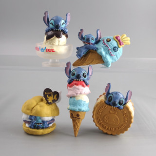 โมเดลฟิกเกอร์ PVC รูปการ์ตูนอนิเมะ Lilo &amp; Stitch Stitch Koala Ice Cream Cone ขนาด 3-5 ซม. ของเล่นสําหรับเด็ก ของขวัญ 5 ชิ้น ต่อชุด