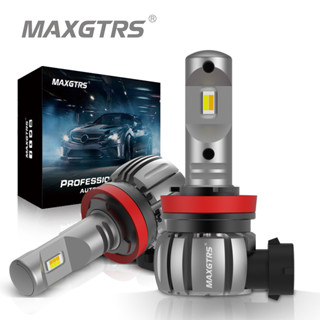 Maxgtrs หลอดไฟตัดหมอก LED H11 H3 H8 H9 H16 JP 9005 9006 HB3 HB4 PSX26W PSX26W P13W H16EU LED CSP 6000k สีขาว สีทอง 3000k DRL สําหรับรถยนต์ 2 ชิ้น