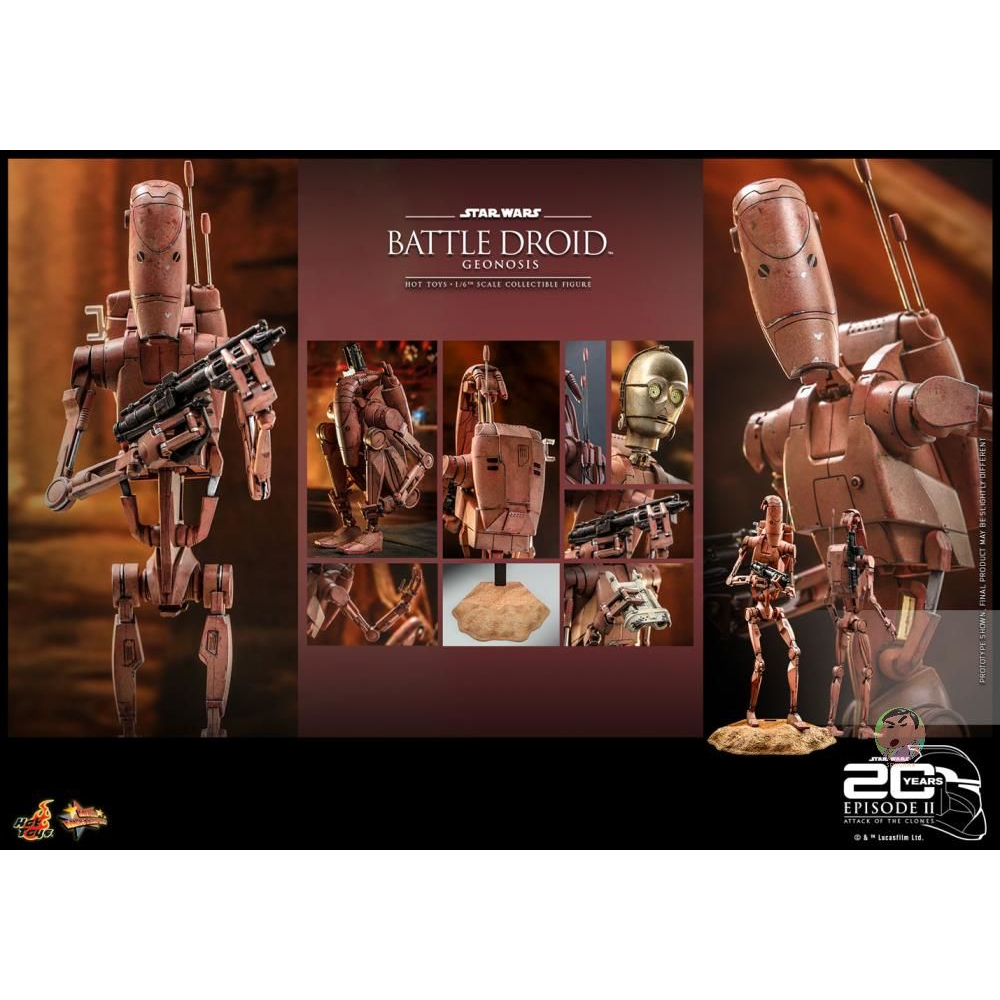 ของเล่นสุดฮอต Star Wars: การโจมตีของโคลน MMS649 Battle Droid (Geonosis) 1/6 Scale Collectible Figure