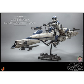 Hot Toys Star Wars: The Clone Wars TMS077 Heavy Weapons Clone Trooper &amp; BARC Speeder with Sidecar 1/6 Scale Collectible Figure Set