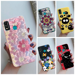 เคสโทรศัพท์มือถือ ซิลิโคนนิ่ม กันกระแทก ลายดอกไม้น่ารัก สําหรับ Honor 9X Lite