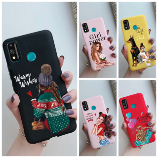 เคสโทรศัพท์มือถือ ซิลิโคนนิ่ม TPU กันกระแทก ลายเด็กผู้หญิงสวย สําหรับ Honor 9X Lite