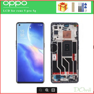 หน้าจอสัมผัส LCD 6.55 นิ้ว สําหรับ OPPO Reno5 Pro 5G PDSM00 OPPO Reno 5 Pro PDST00 CPH2201