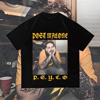 เสื้อยืดพิมพ์ลาย Post malone ใส่ได้ทั้งชายเเหละหญิง bootleg t-shirt