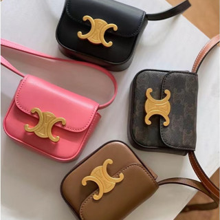 (พร้อมส่งจากไทย) Triumphal Arch Bag กระเป๋าแฟชั่น อินเทรนด์ หรูหรา ตัวอักษร C ย้อนยุค ผู้หญิง ชุดหูฟัง กระเป๋าจิ๋ว น่ารักมาก หนัง PU