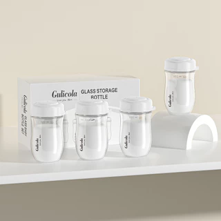 Gulicola ขวดเก็บน้ำนม ซอฟท์ทัช 5/8 ออนซ์ แพค 4 (วัสดุแก้ว) BPA-free