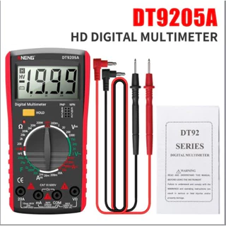 Dt9205A มัลติมิเตอร์ดิจิทัล Ac Dc โวลต์มิเตอร์ แอมมิเตอร์ เครื่องทดสอบ (สีแดง)
