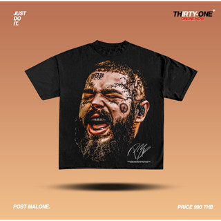 เสื้อยืดพิมพ์ลาย Post Malone : 2023 World TOUR Bootleg T-shirt ราคาถูก