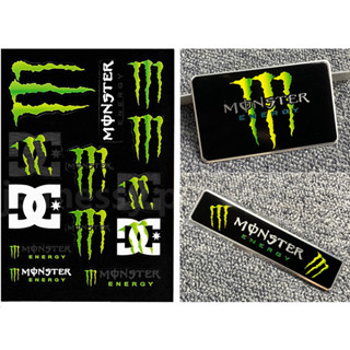 พร้อมส่ง สติกเกอร์โลโก้โลหะ 3D สําหรับติดตกแต่งรถยนต์ Kawasaki Monster