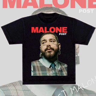 เสื้อยืดพิมพ์ลาย  Post Malone เสื้อยืดแขนสั้นพิมพ์ลายผ้าฝ้าย S-5XL