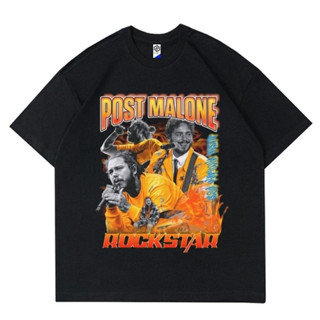 เสื้อยืดพิมพ์ลาย Post Malone T-SHIRT Band Post Malone Rockstar PRIA WANITA BAJU RAP TEE