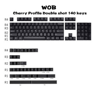 【 in stock】Cherry profile WOB/BOW keycap doubleshot PBT keycaps 61/64/68/84/87/96/980/104/108