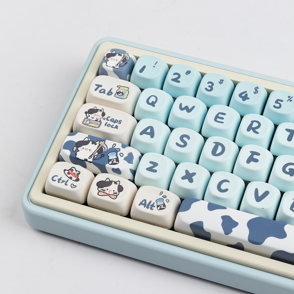 [In stock ] Cow keycaps MOA profile Dye-Sublimation PBT  keycap