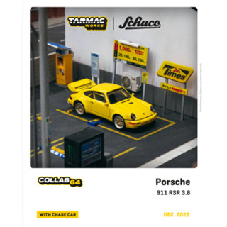 Tarmac Works โมเดลรถยนต์อัลลอย สีเหลือง 1: 64 Porsche 911 RSR 3.8 T64S-003-YL